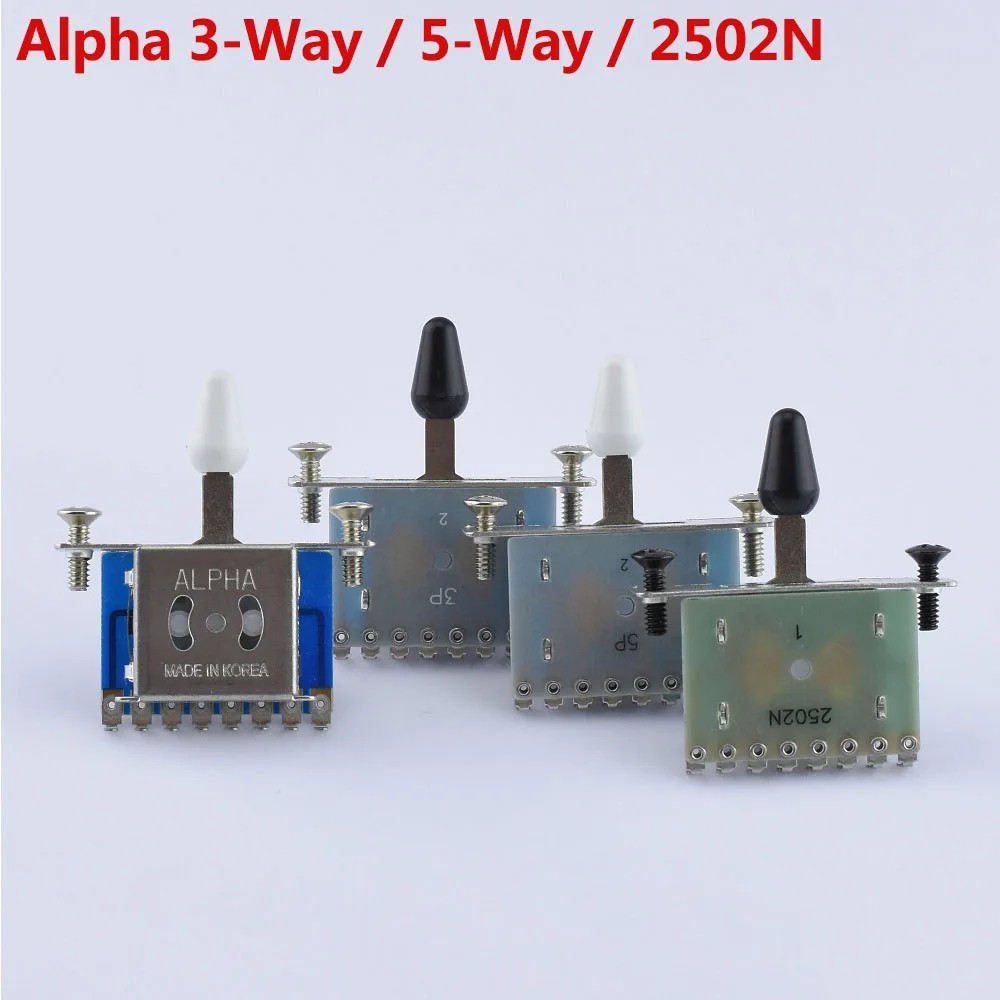Alpha Electric Guitar Pickup Selector Switch 5-Way / 3-Way / 2502N