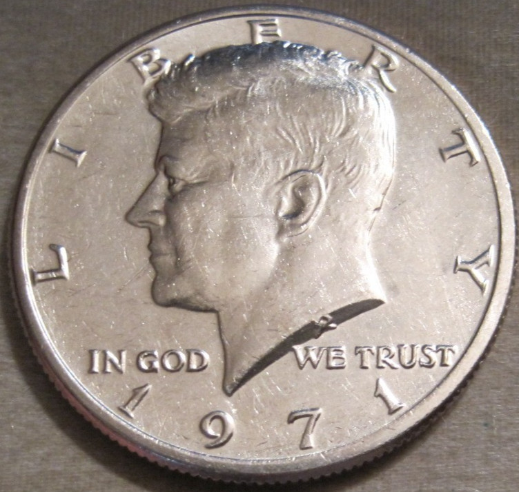 SELLING AS SHOWN - 1971 P UNCIRCULATED KENNEDY HALF DOLLAR * FROM MINT SET * 788