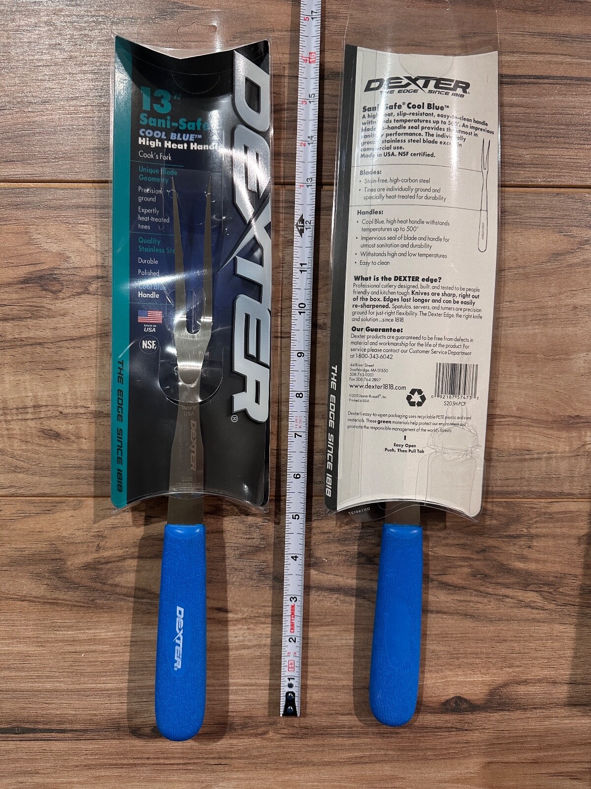 Dexter Russell Sani-Safe Cool Blue High Heat Handle BBQ Grill Cooks Fork..57473