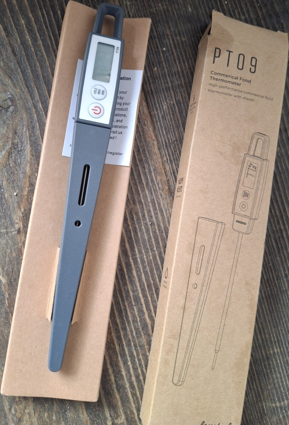 Lavatools PT09 Digital Instant Read Food Thermometer Gray Plastic Metal