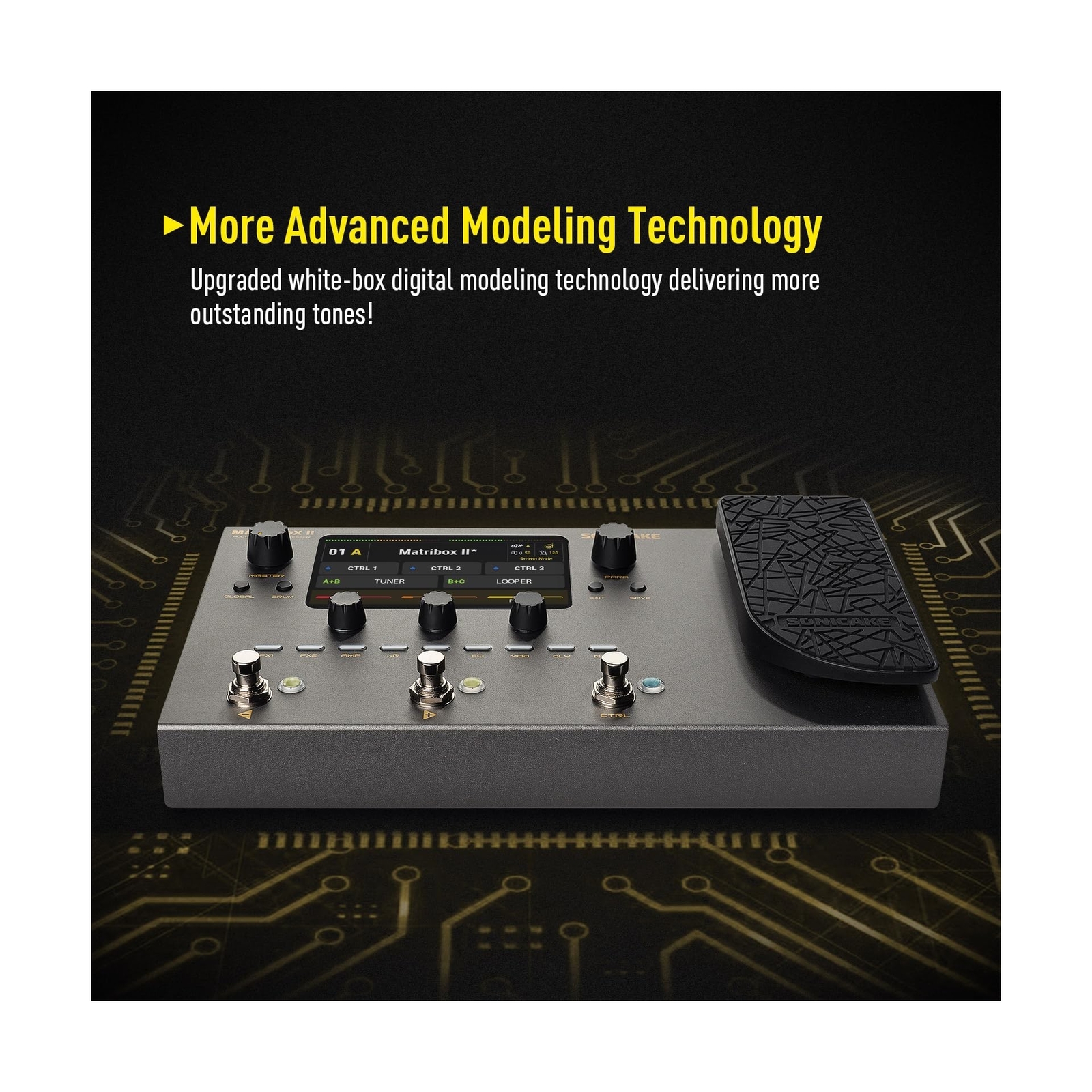 SONICAKE Matribox II - Multi Effects Processor with Expression Pedal, 200+ Bu...