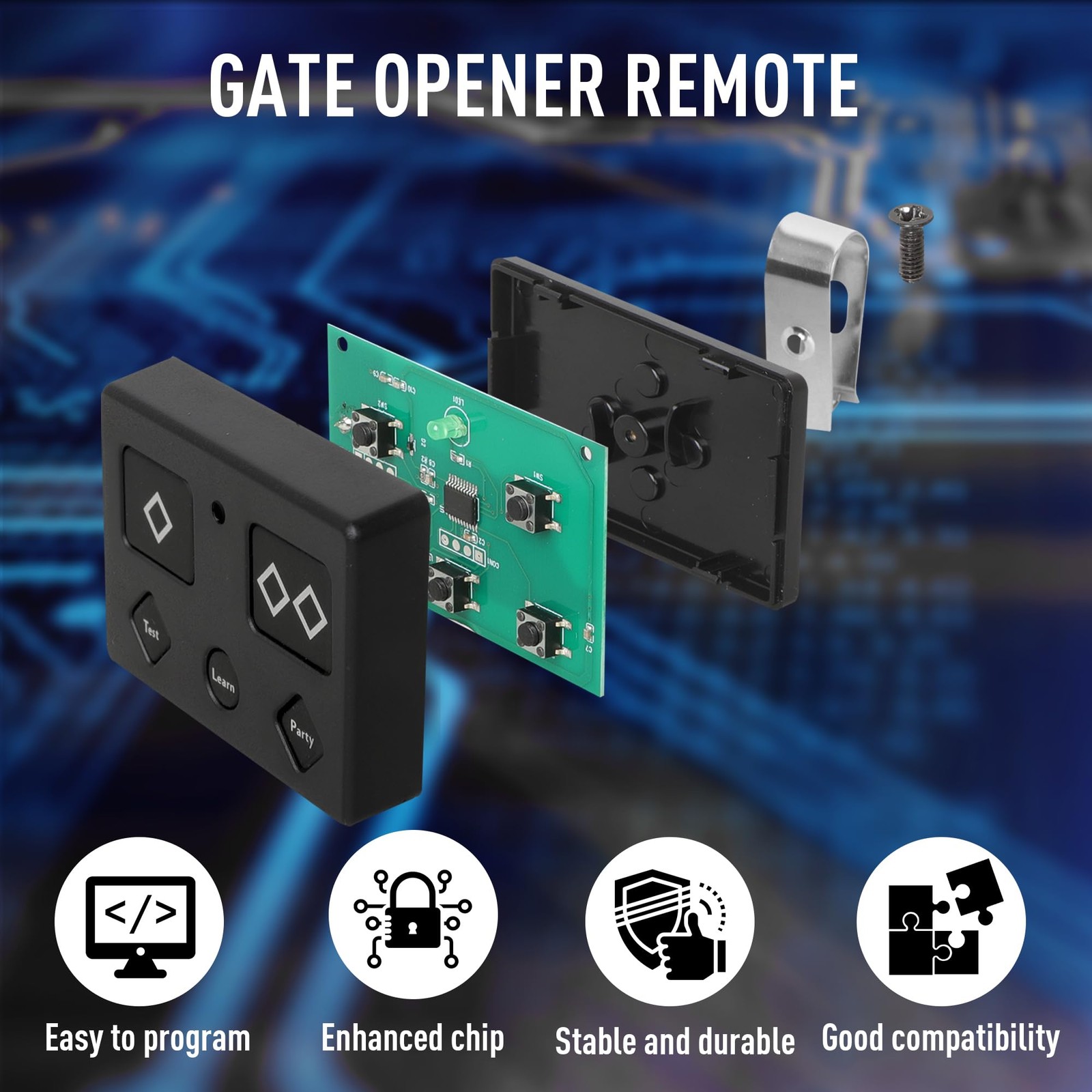2 For Ghost Controls Gate Opener Remote Automatic Premium 5-Button Transmitter