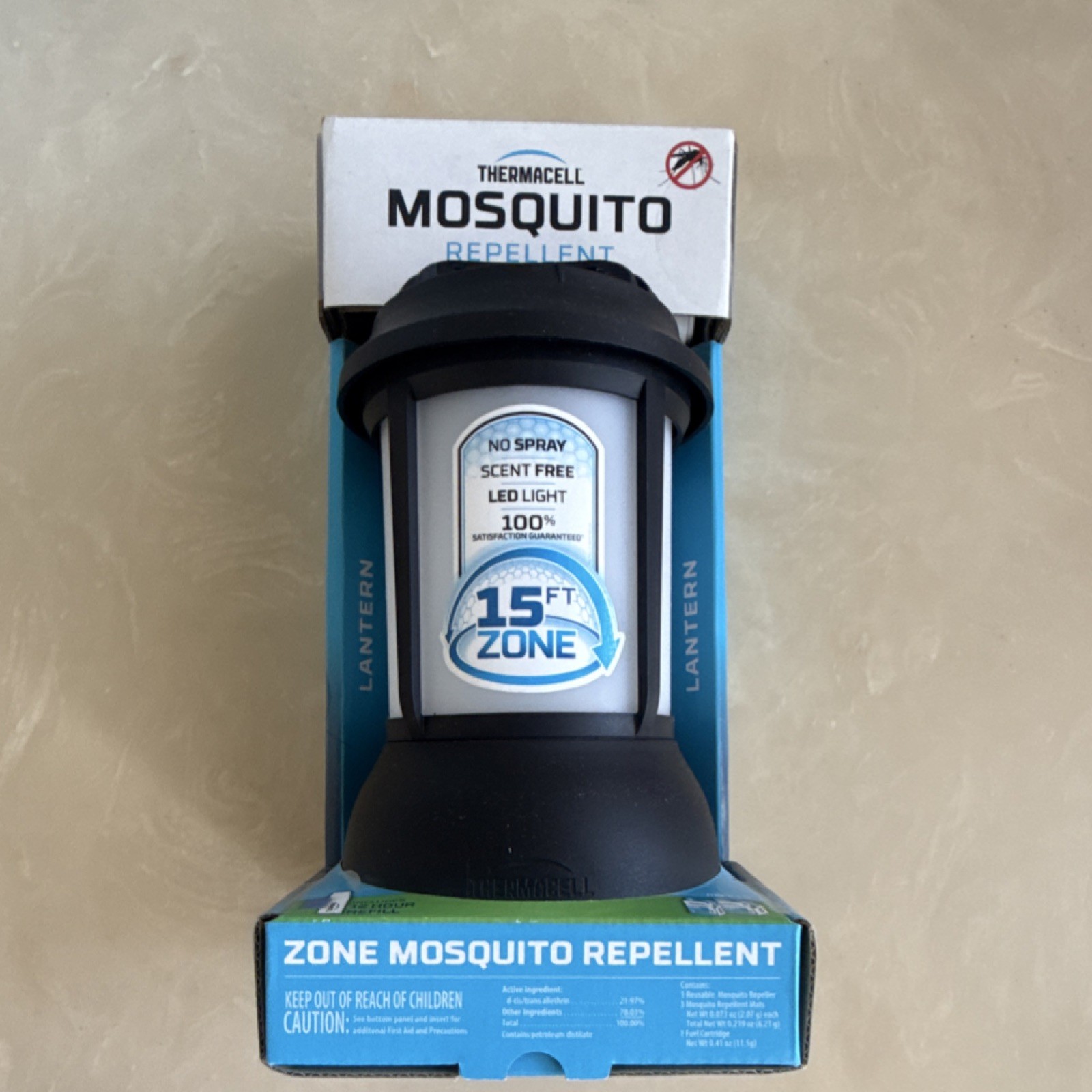 Thermacell Mosquito Repellent Lantern LED Scent Free Cordless 15ft Zone PSLL2