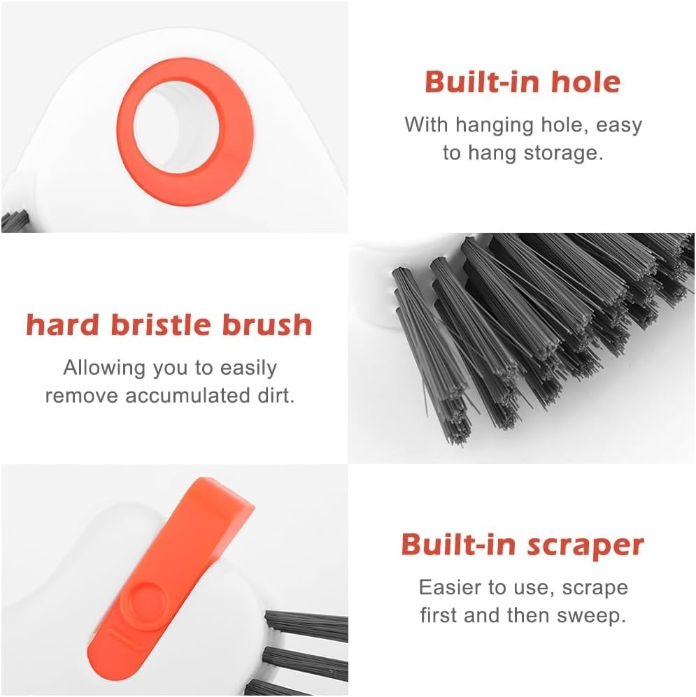 2Pcs 2 in 1 Groove Cleaning Brush, Window Track Cleaning Tools with Hidden Scrap