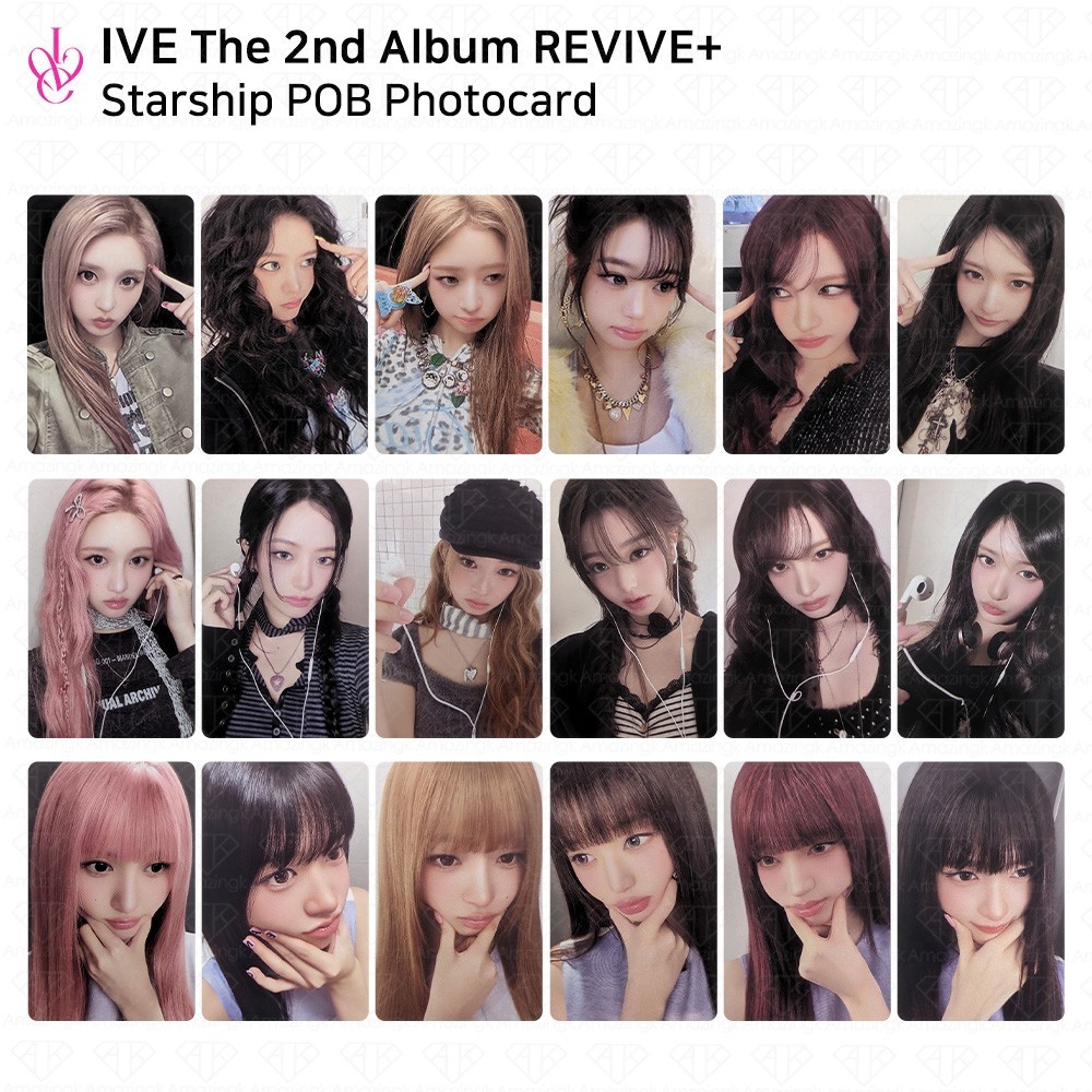 IVE The 2nd Album REVIVE+ Starship POB Photocard KPOP K-POP WONYOUNG REI LIZ