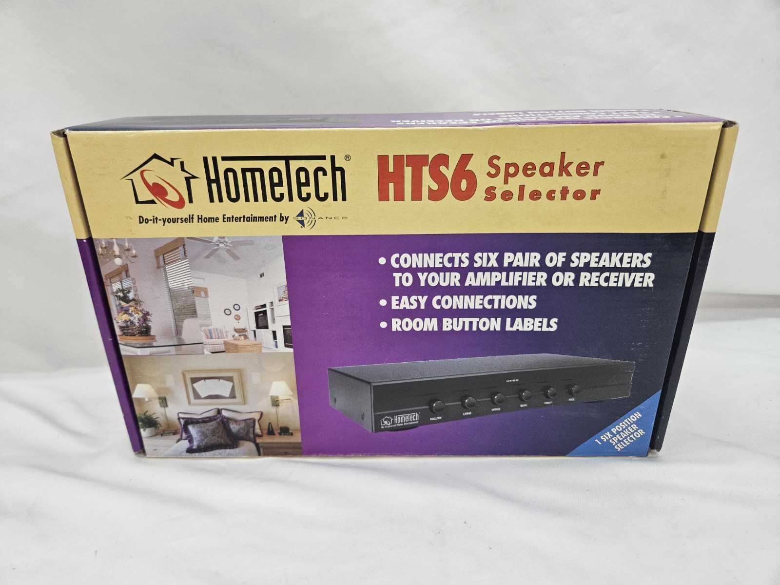 Easy Switcher HTS6 Six Pair Speaker Switcher Amplifier Receiver System Hometech