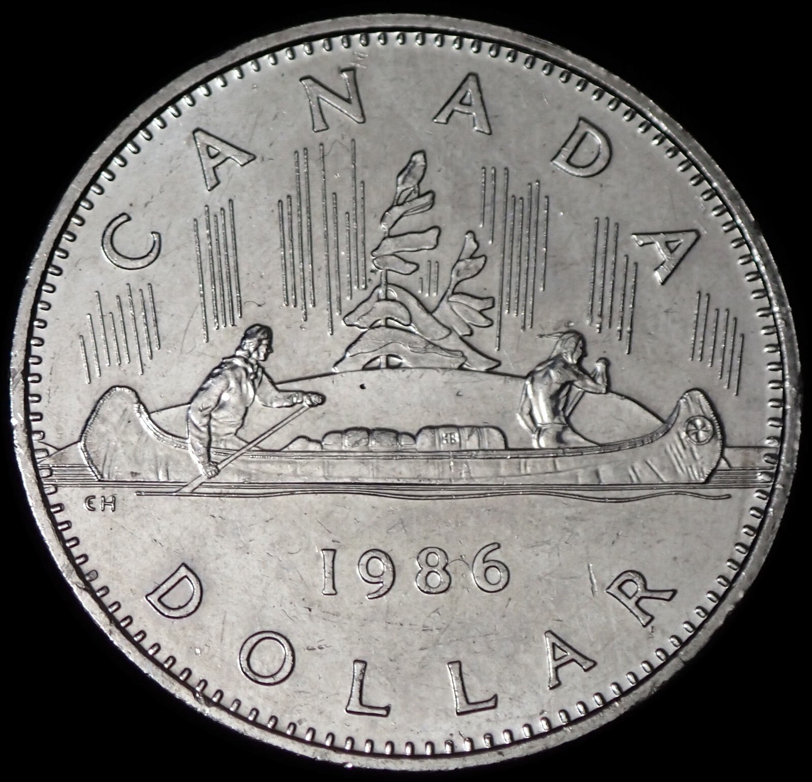 Canada One Dollar 1986 Elizabeth II Voyageur Coin WCA 578