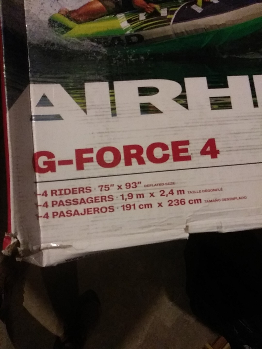 Airhead G-force 4 4 Riders Towable Float