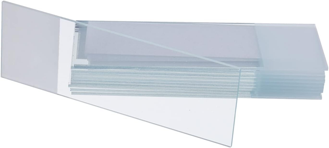 High-Quality Pre-Cleaned Microscope Slides and Cover Glasses Bundle with Drop...