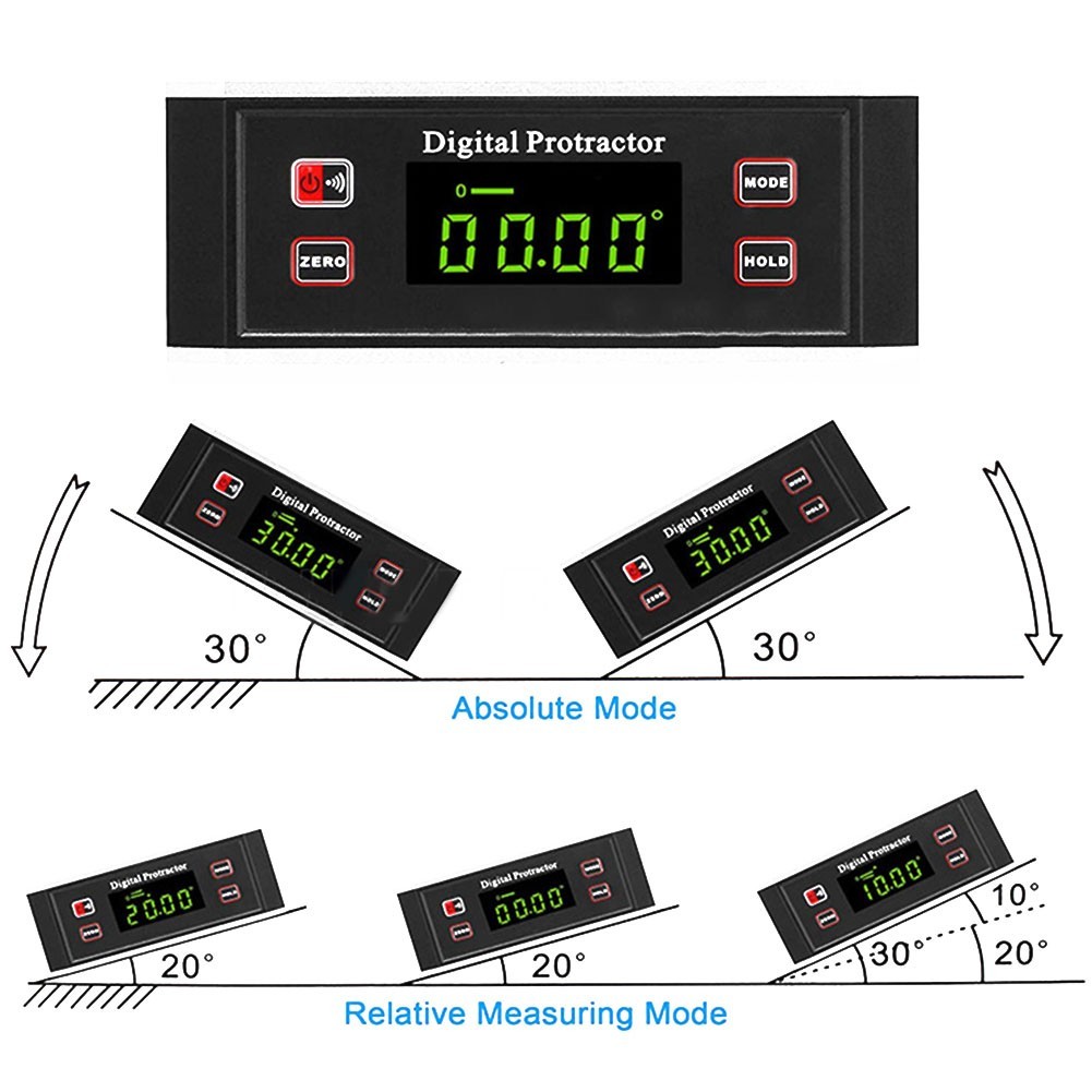 Digital Slope Ruler Level Meter Protractor with Wide Application Range