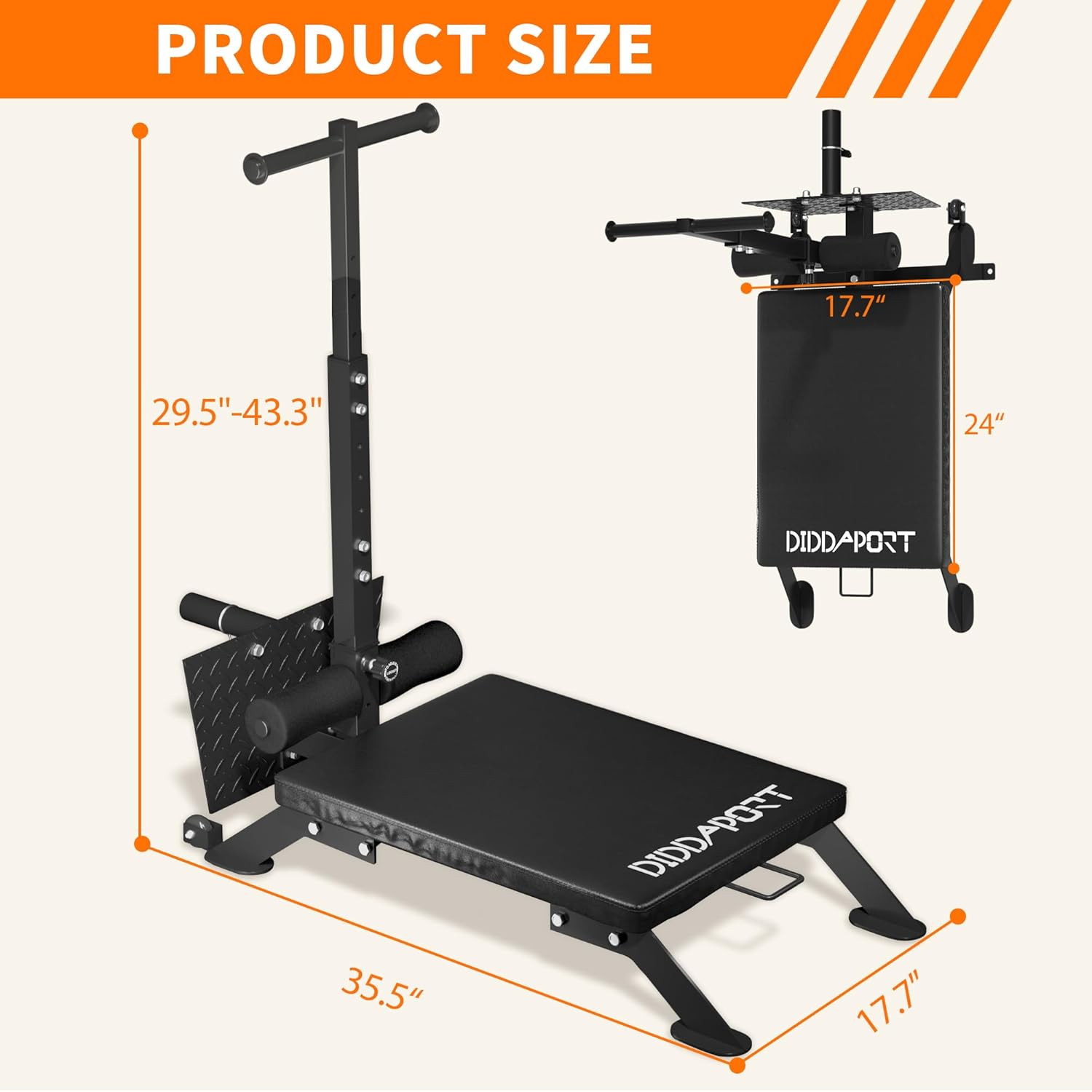 Nordic Curl Machine, Adjustable Hamstring Curl Bench, Glute Machine with Bands a