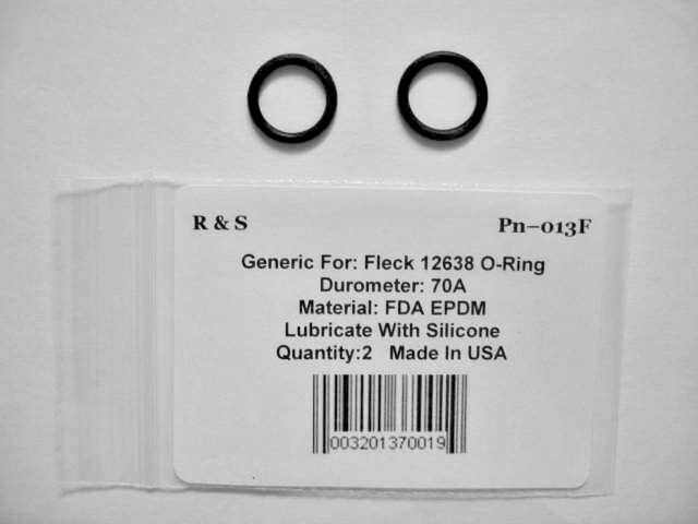 2 Fleck 12638  O-Rings / Control Valve Assembly  / R&S 013F / FDA EPDM Material