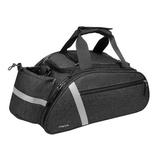 Bike Rack Bag, Waterproof Bicycle Trunk Pannier Rear Seat Handbag Black