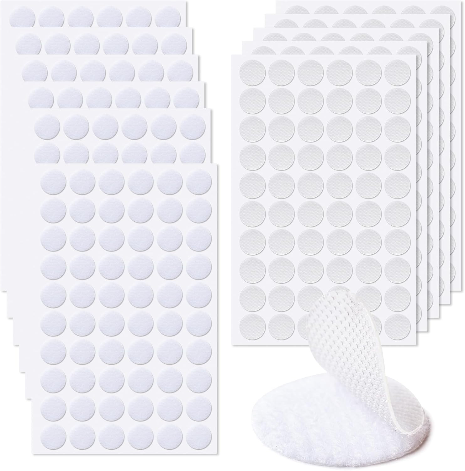 Self Adhesive Dots,960Pcs(480Pairs) 0.59” Diameter Adhesive Back Nylon Dots with