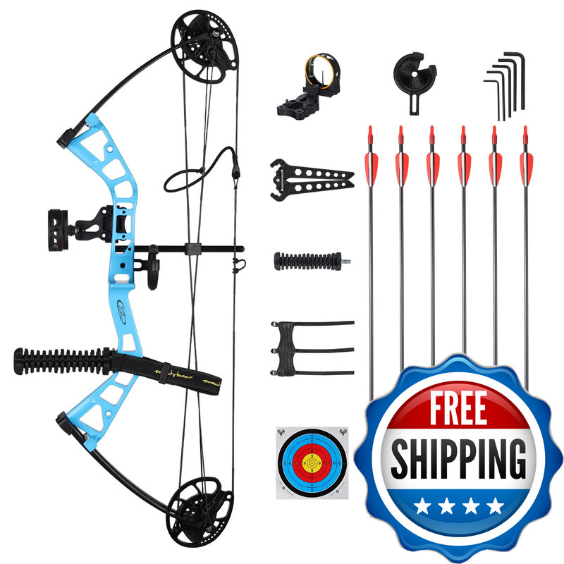 Motion Zeus Junior Compounnd Bow Set For Youth Kidsbeginners And Women Bow Draw