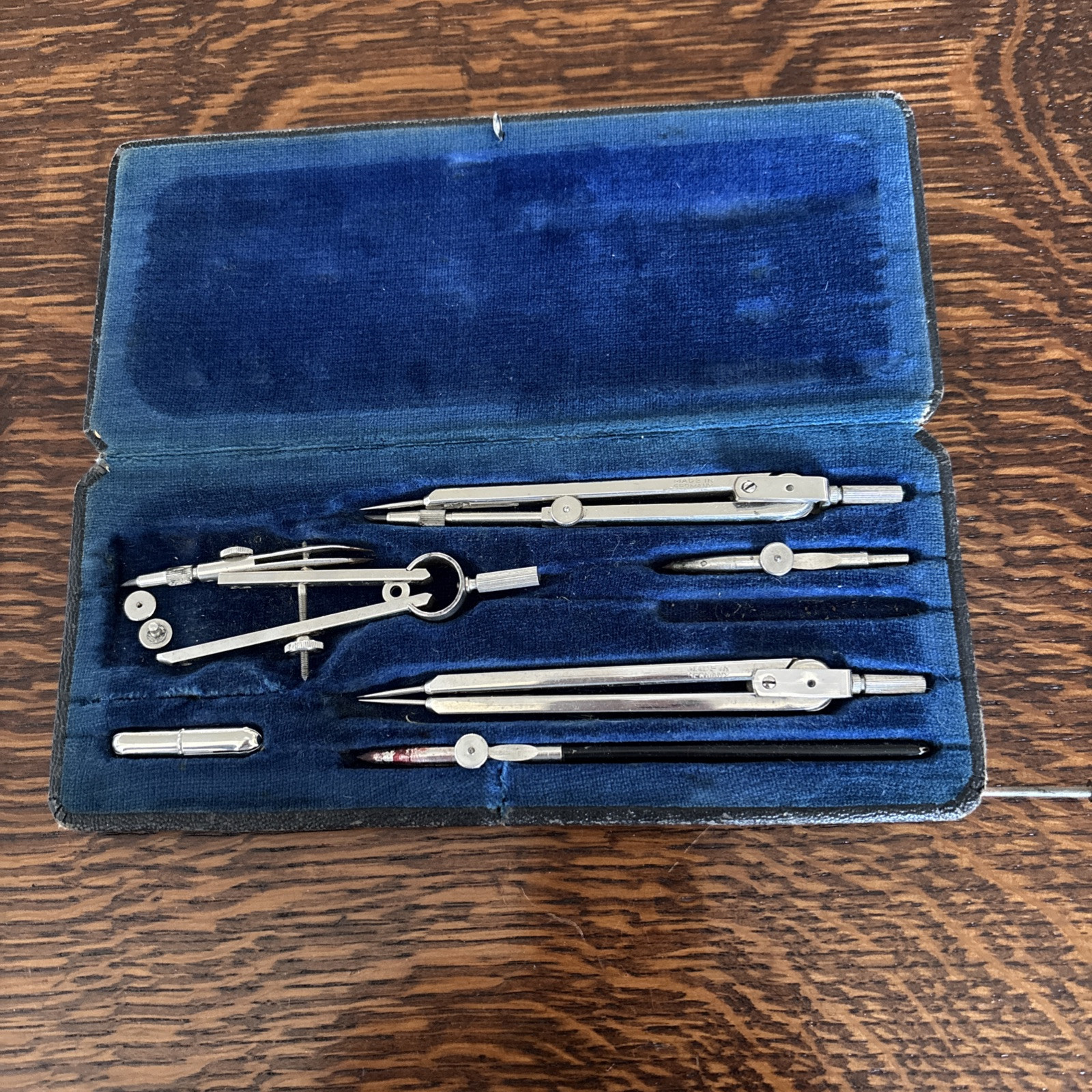 Vintage Precision Instruments Made in Germany Drawing Set Drafting Compasses