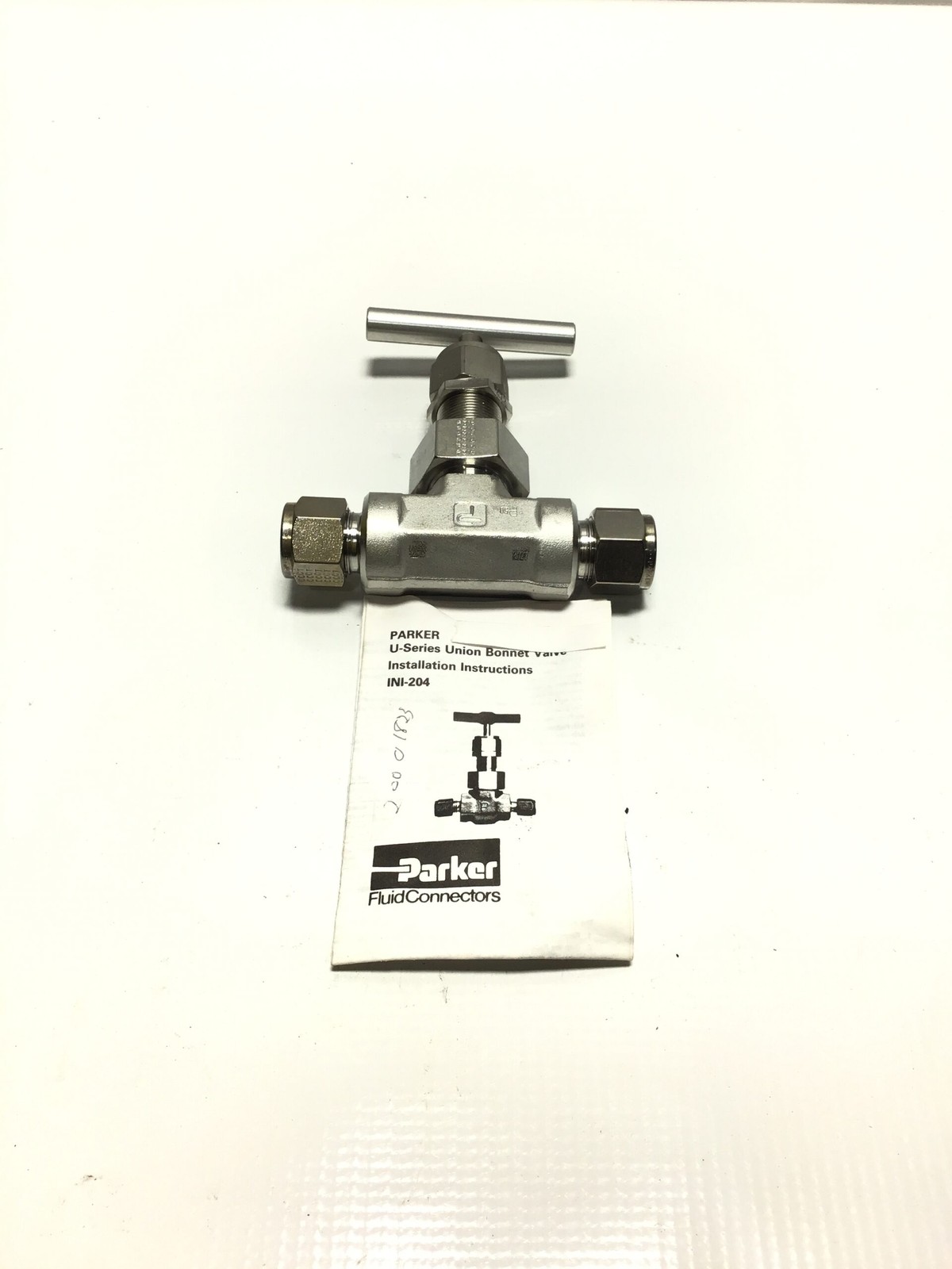 Parker Hannifin 1/2" Stainless Steel Needle Valve U-Series CPI Union 316SS