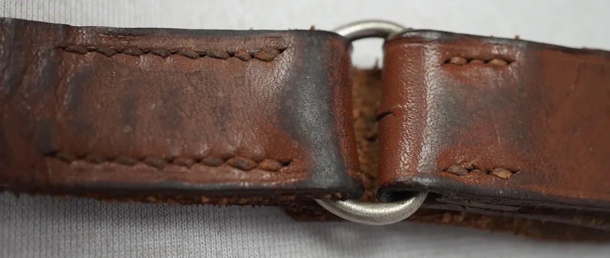 WW2 German brown leather cross strap sling carrier WW1 RZM dress uniform estate
