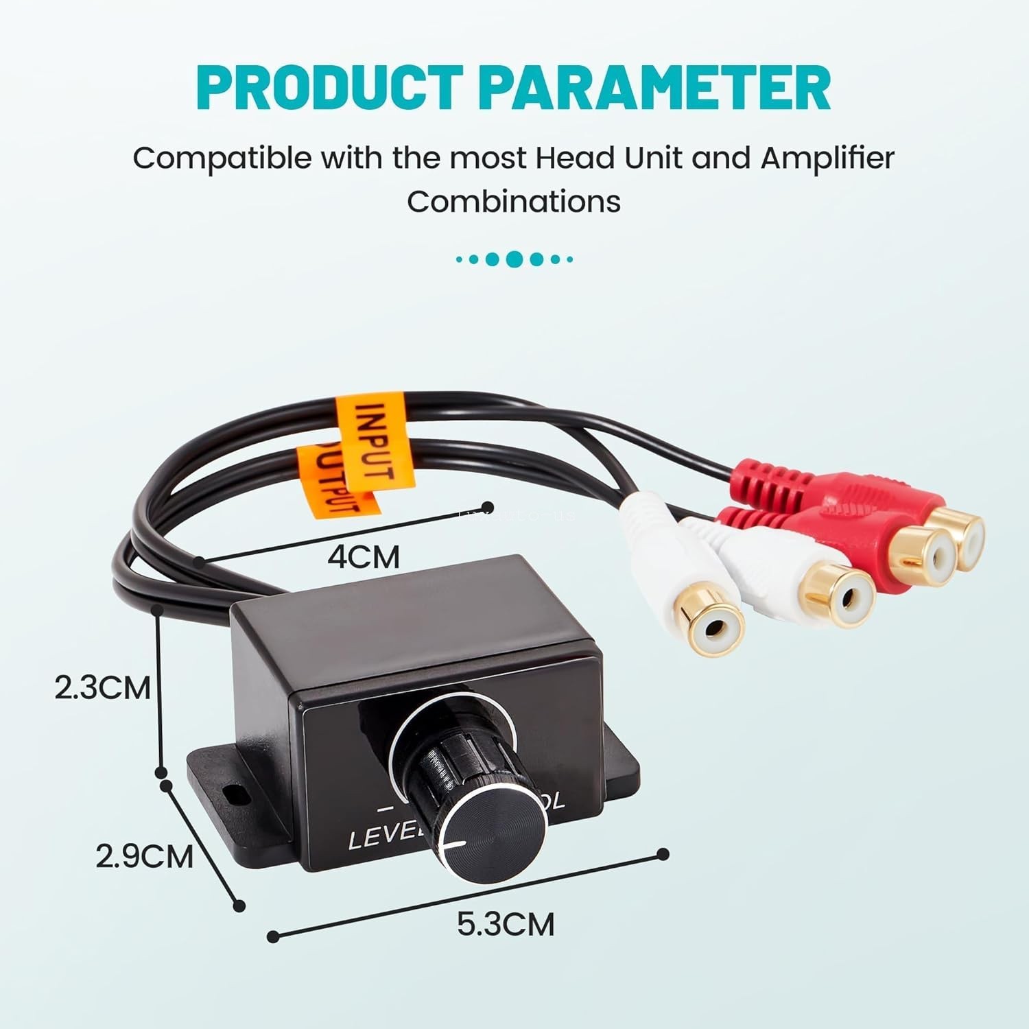 Universal Car Audio Amplifier Bass Boost RCA Level Remote Volume Control Knob