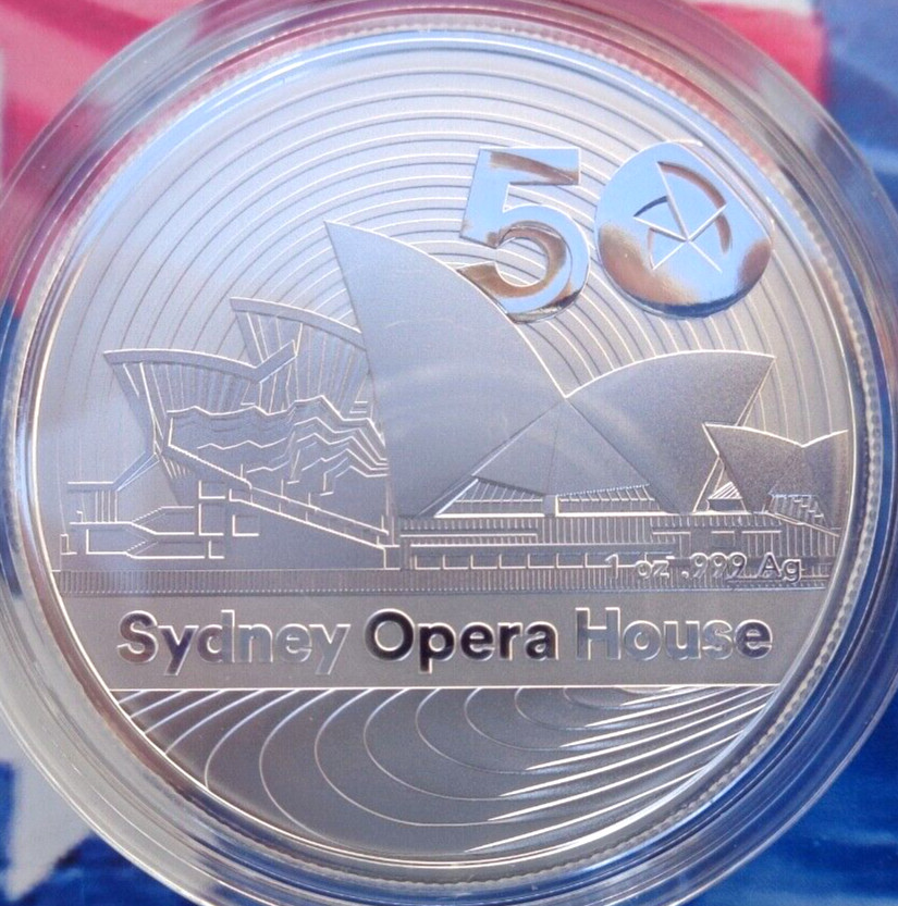 2023 Australia SYDNEY OPERA HOUSE 50th Anniversary coin .9999 ultra fine silver