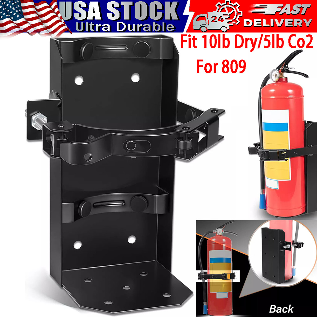 Dry Heavy Duty Fire Extinguisher Bracket 10 lb 5.25" dia. Universal 809
