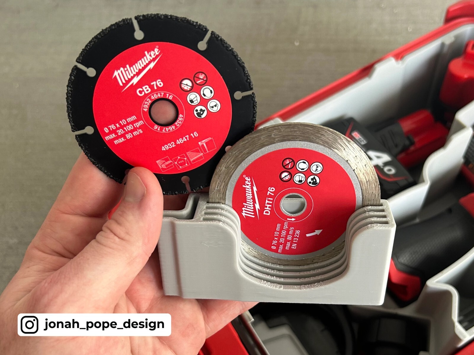 M12 Cut Off Tool Insert for Milwaukee Packout | Jonah Pope (Insert Only)