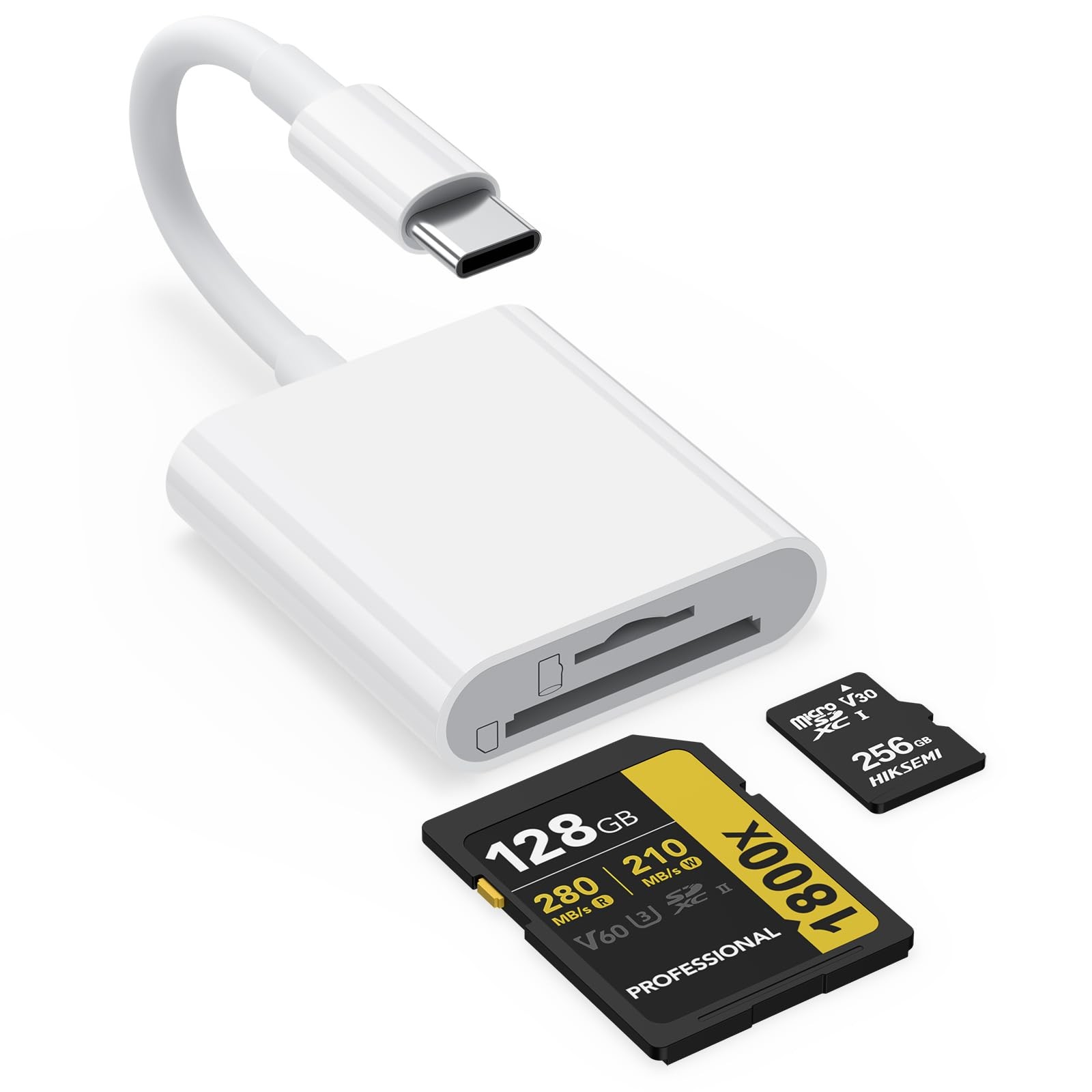 USB C SD Card Reader for iPhone 17 16 15/iPad/MacBook/Mac, Type C SD Reader S...