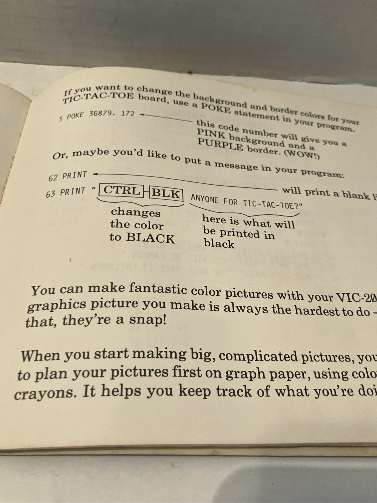 Vintage 1983 Computers For Kids VIC-20 Edition Basic Programming Manual Used