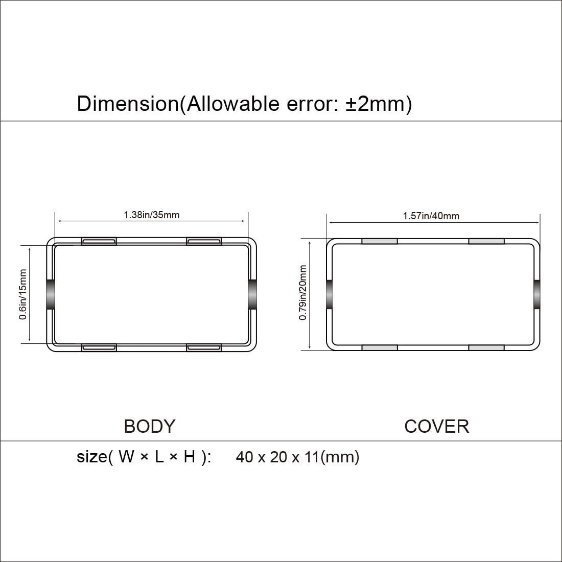 5Pcs ABS Plastic Electrical Project Case Power Junction Box, Project Box Blac...