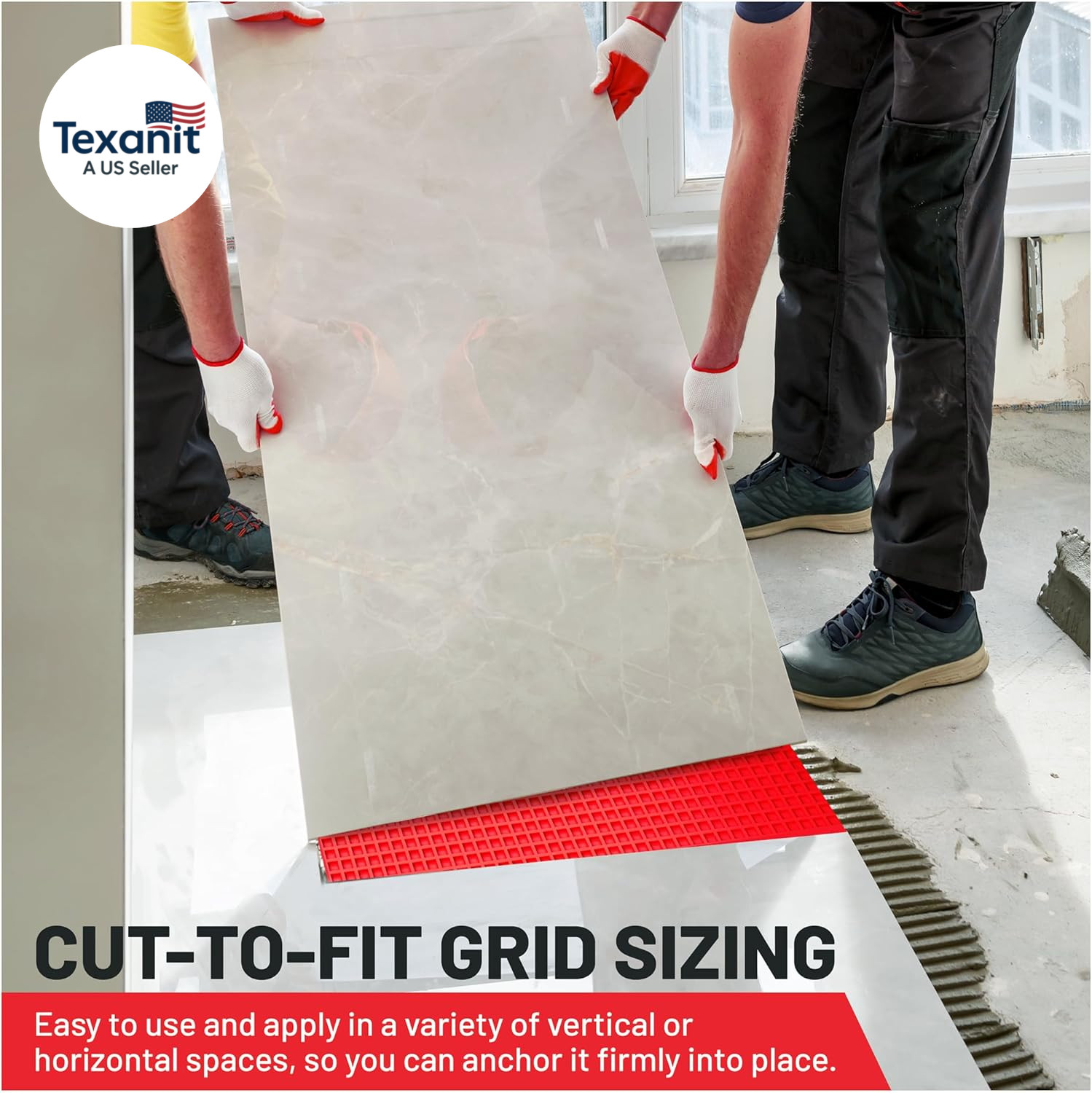 1/8” Uncoupling Membrane for Tile, Stone, Concrete, Shower Walls, Bathroom Floor