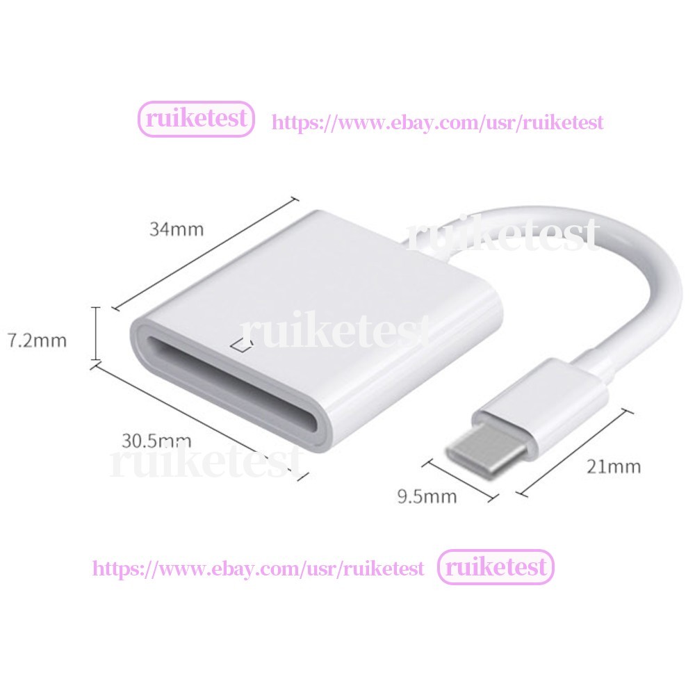 USB Type C to USB-C OTG Adapter SD Card Reader for Android MacBook Windows