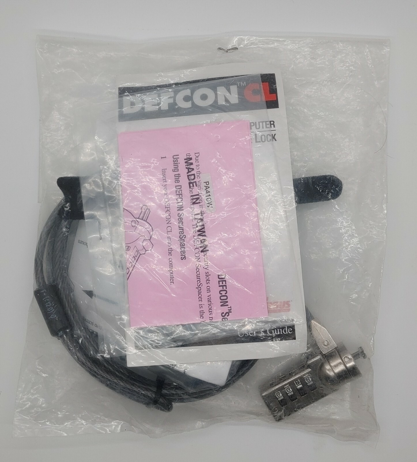 New (Open Box) - Targus Defcon CL Notebook/Laptop/Computer Cable Security Lock
