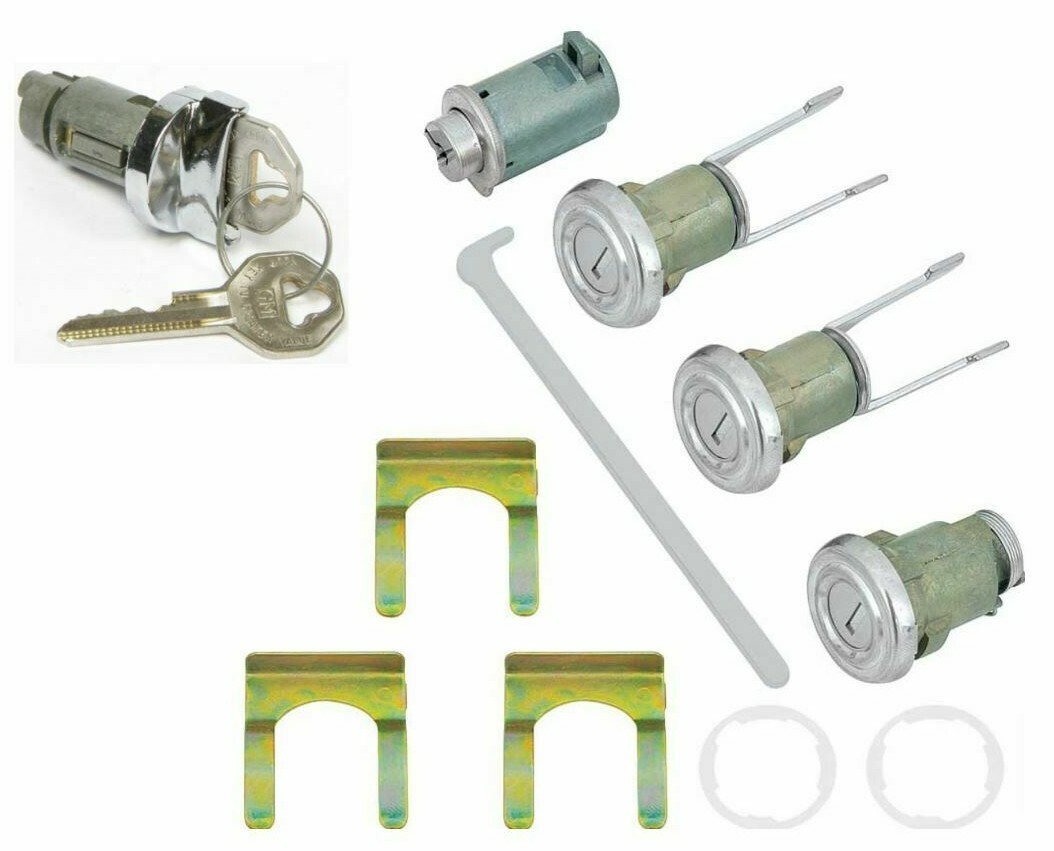 Ignition Door Glovebox Trunk Lock Set 1955 Bel Air Hartop/Sedan 1956-1957 Sedan