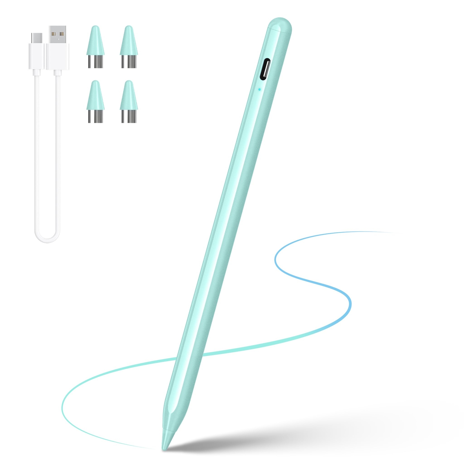 Stylus Pen for Touch Screen Rechargeable Universal Stylus for Android iOS Blue