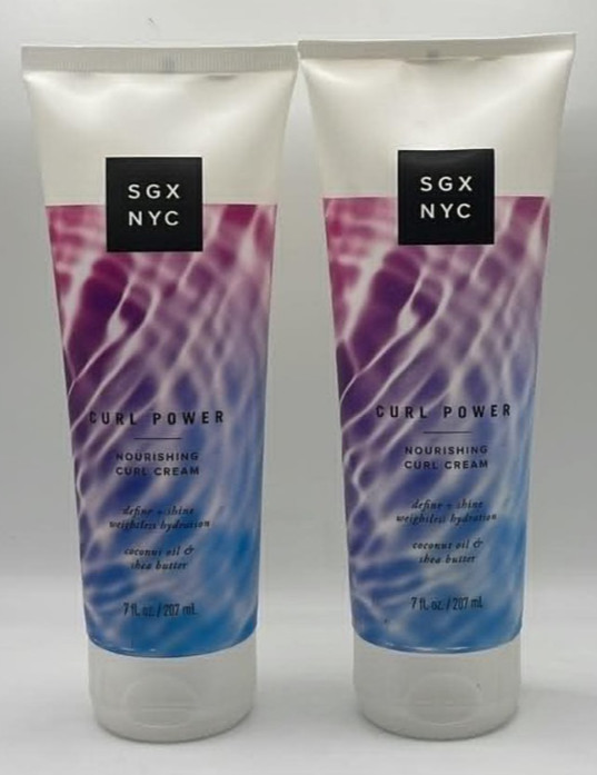 2PK SGX NYC Curl Power Nourishing Curl Cream ~ 7 FL OZ ~ Define + Shine ~ READ
