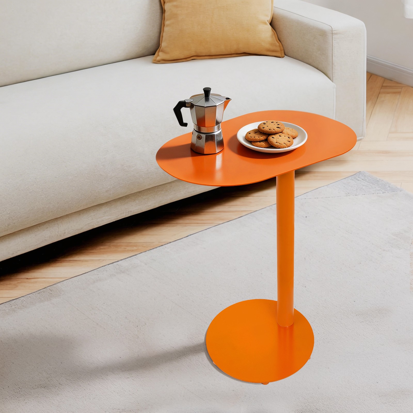 Metal Side Table, Modern Side Table, Modern C-Shaped Side Table