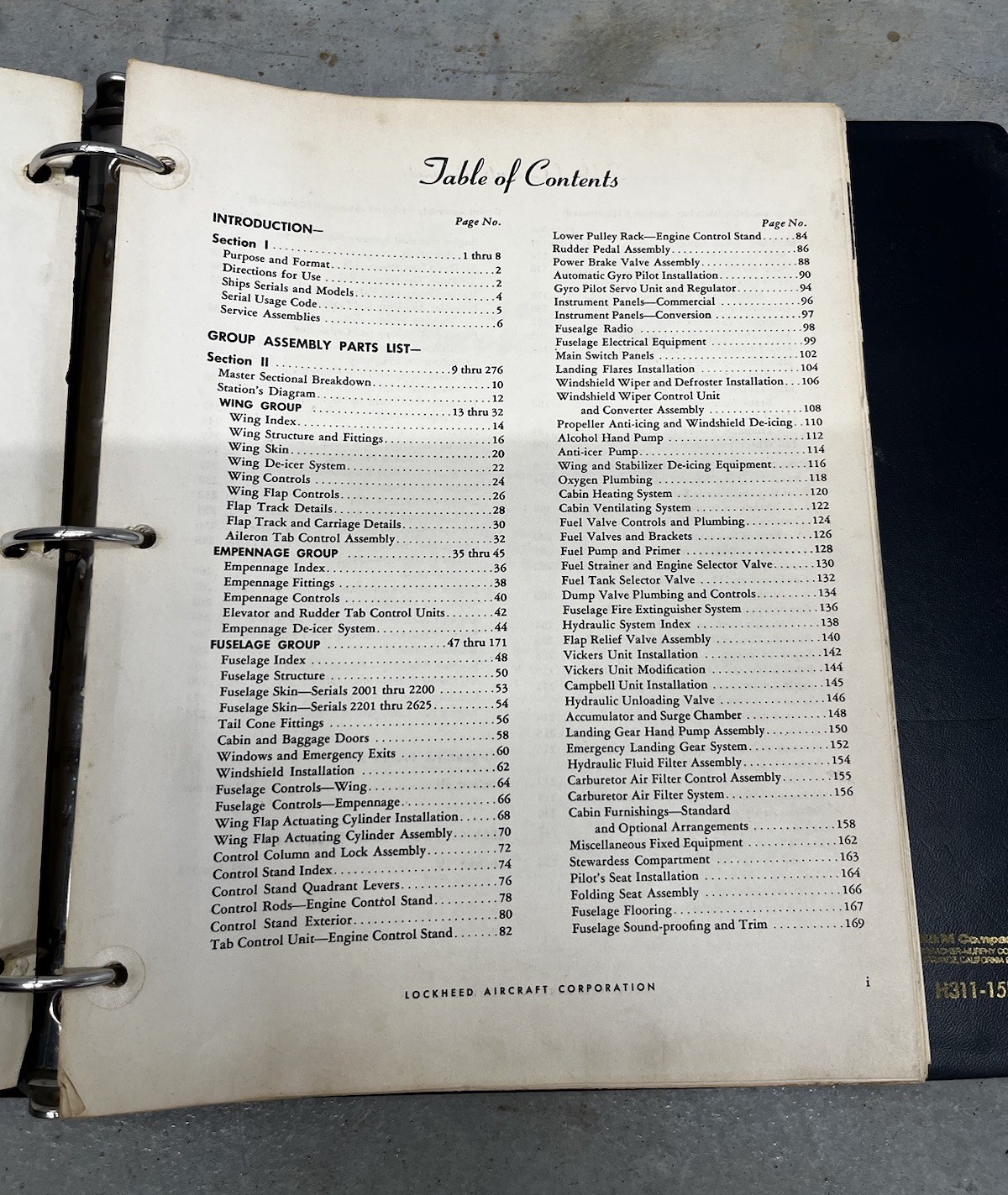 Lockheed Lodestar Model 18 Maintenance Parts Catalog-Original
