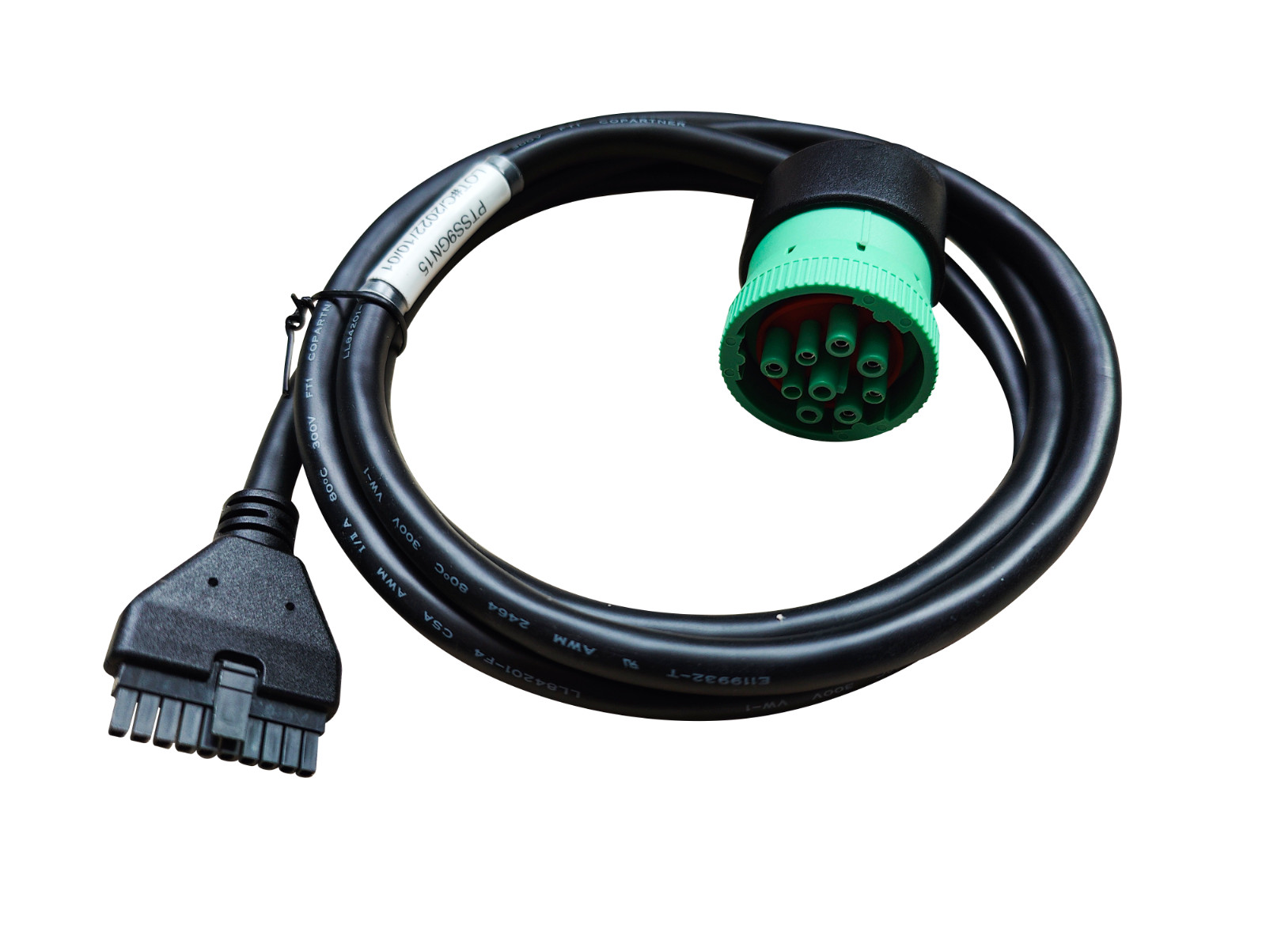 Set of 5 PT30 9-Pin J1939 Cables for ELD Device Truck Diagnostic Harness, NEW