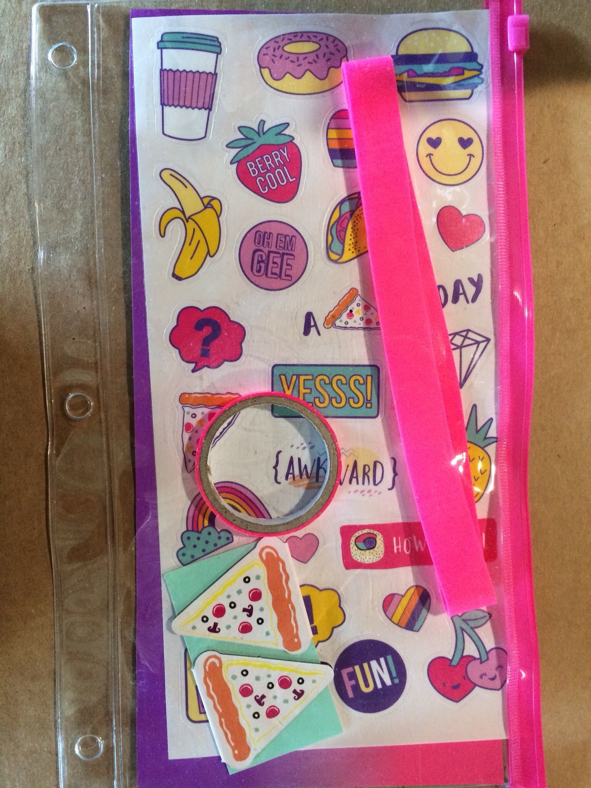 Lot Of 16 Plastic Binder Flair Packs Girls Plastic Pink & Teal New!!