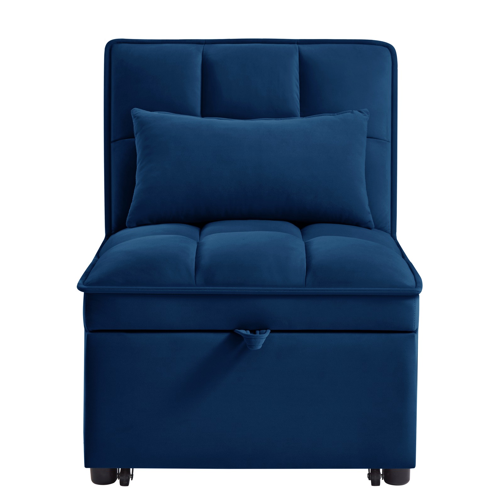 4 in1 Multi-Function Single Sofa Bed with Storage Pockets,Tufted Single Pull-