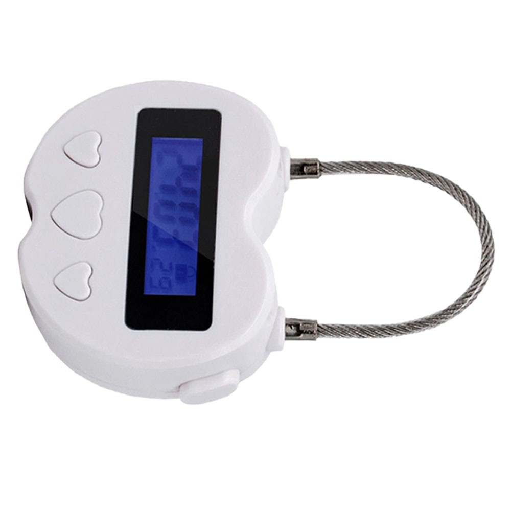 White Time Lock LCD Display Time Lock Multifunction Travel Electronic Timer NEW