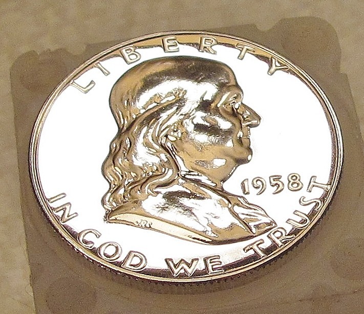 1958 Gem  Proof  Franklin  EYE CANDY " Blast  White Absolute Beauty "  #725 ~ 3