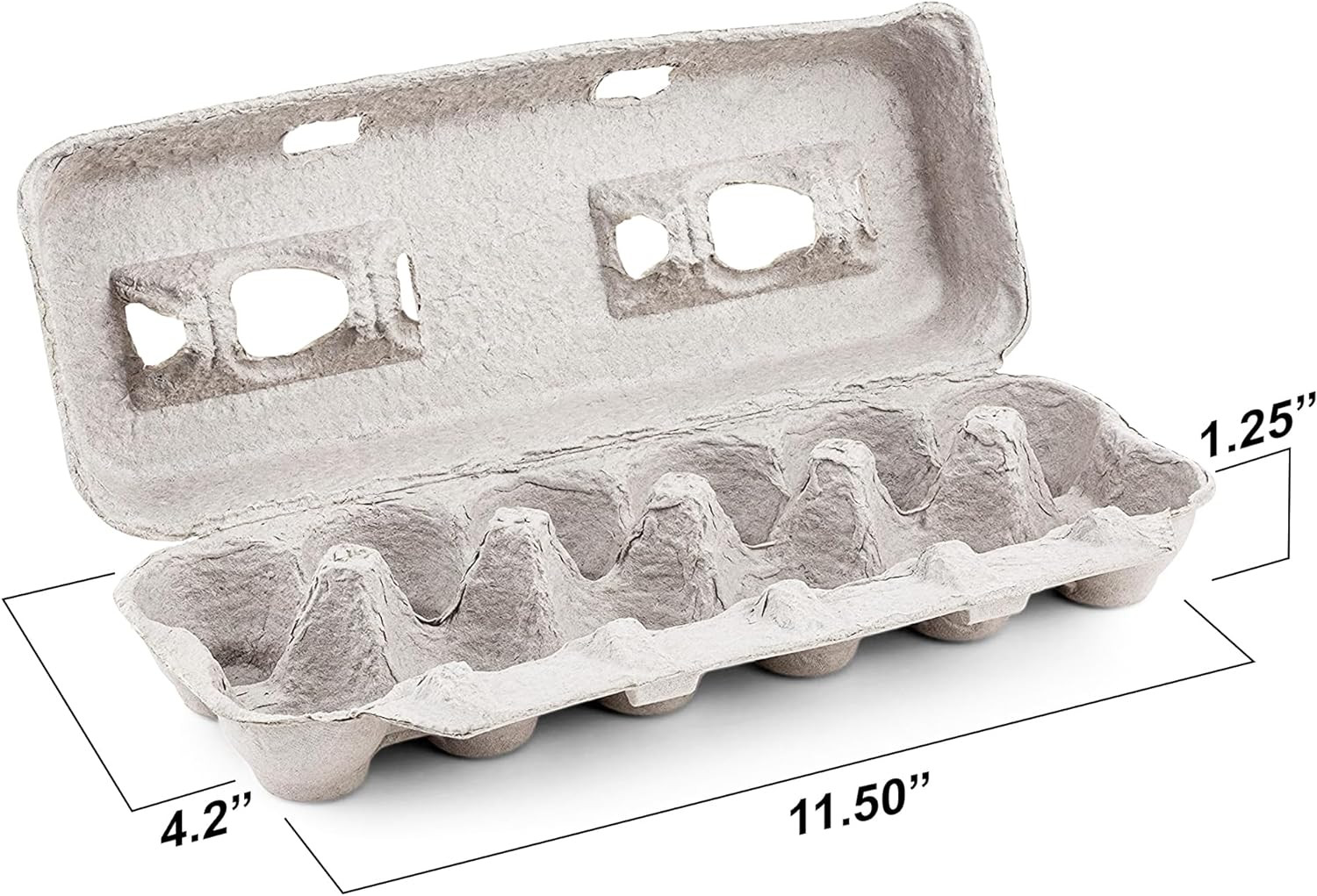 Recycled Pulp Egg Cartons Holds 12 Eggs Reusable Stackable Empty Egg Boxes 25 PK