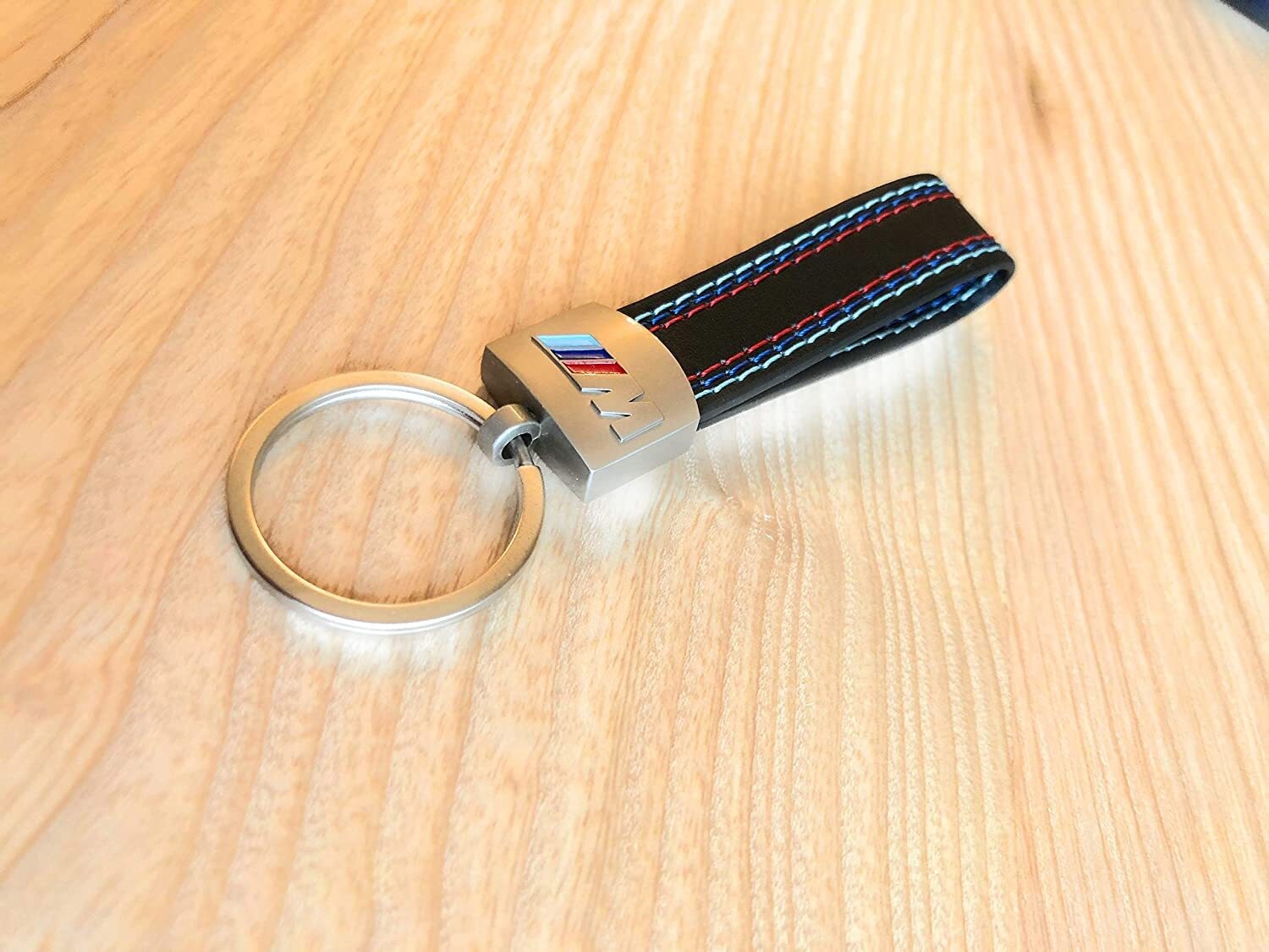 M Sport M3 Metal Keyring Keychain key chain pendant Faux Leather for Audi forBMW