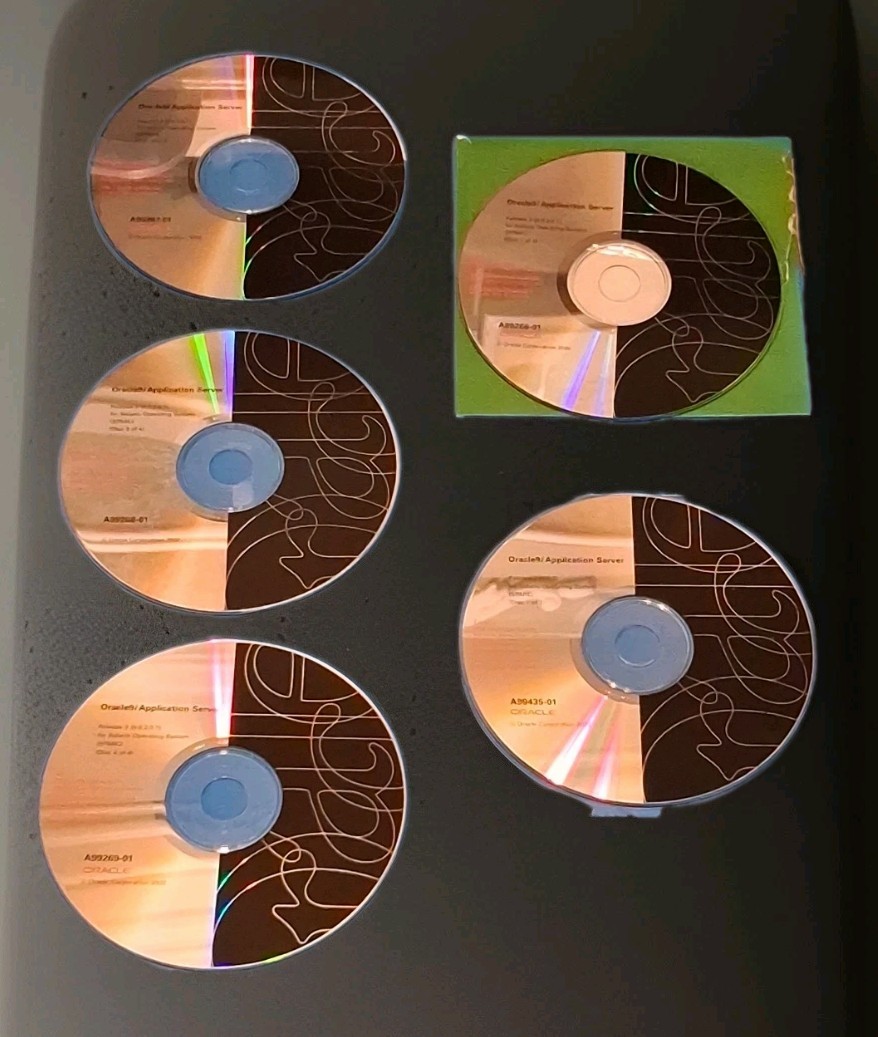Oracle 9i Application Server 5 Disc Set Bundle SPARC Only A99266-69 + 1 extra Cd