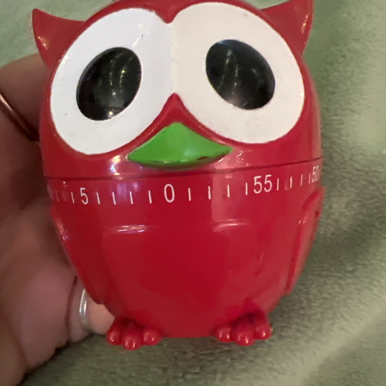 Kikkerland 1- Hr Kitchen Timer Red OWLET Owl  Collectible Super Cute Works!