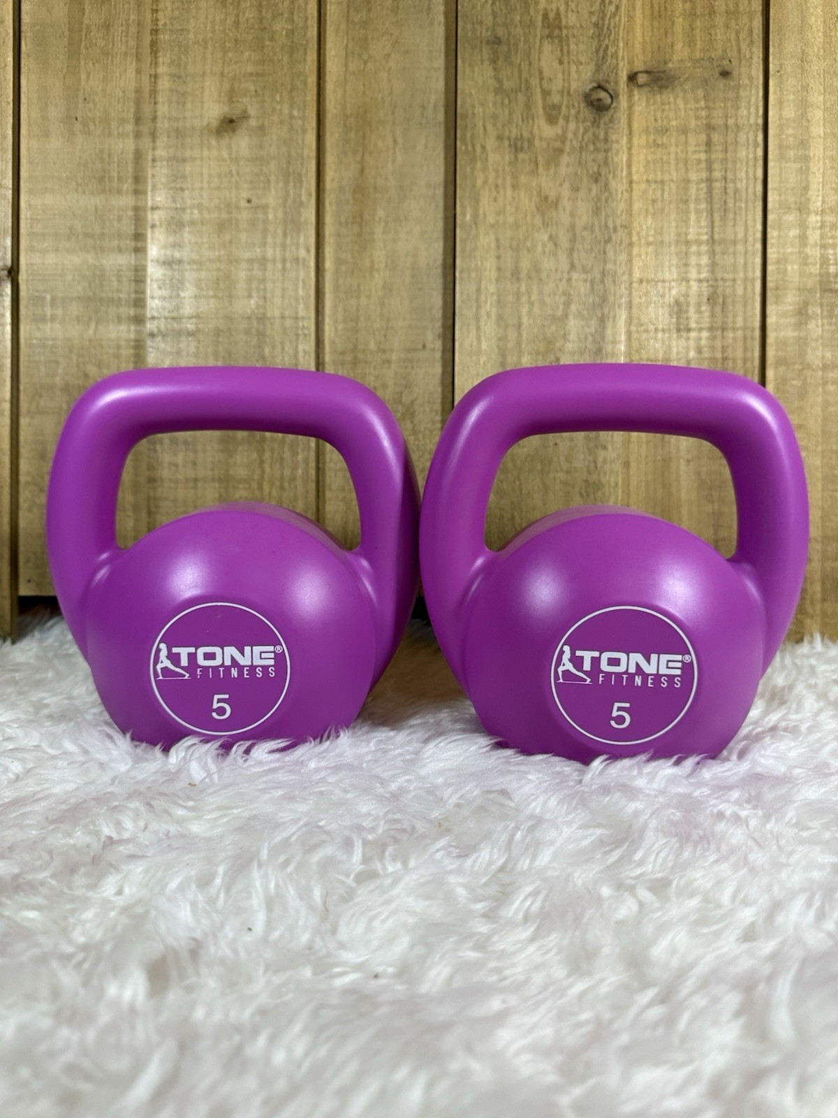 Tone Fitness Kettlebell 5 Lbs Each Lot Of 2 Exercise Weights Workout Magenta