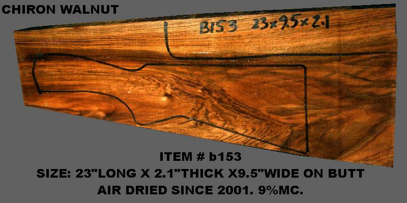 Turkish walnut gun stock blank for shotguns B153