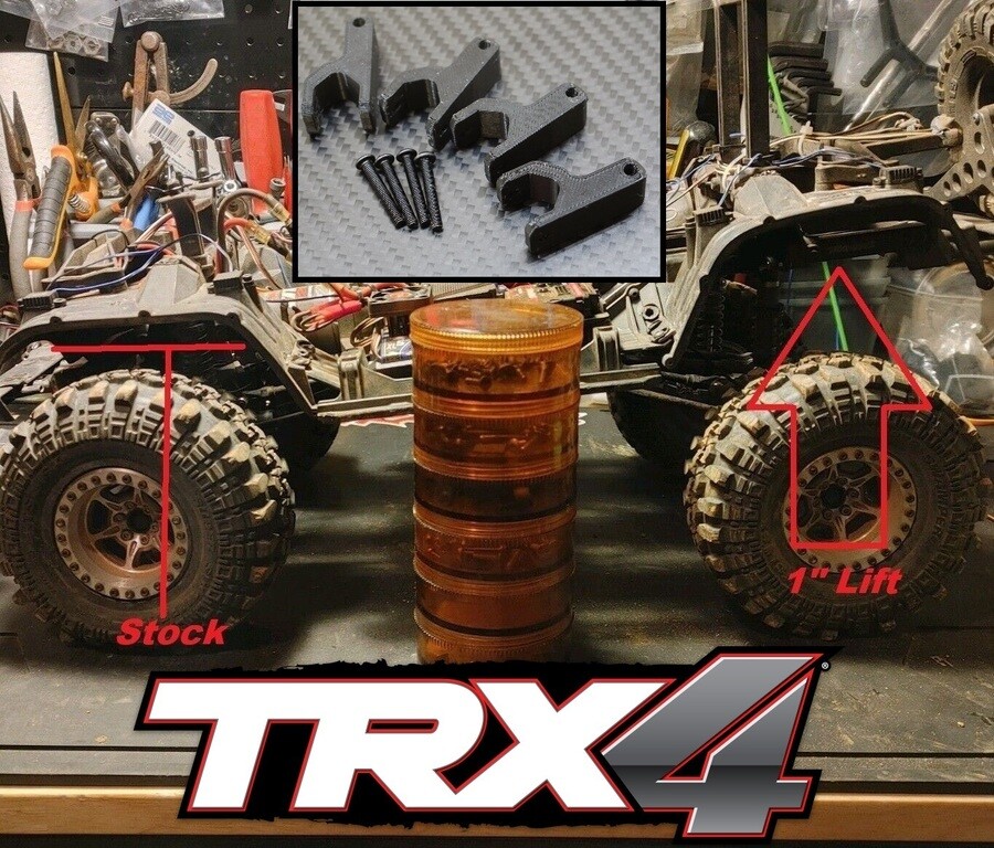Upgrade Upper Shock Mount 1" Lift Kit for Traxxas TRX4 Defender, Blazer, Bronco