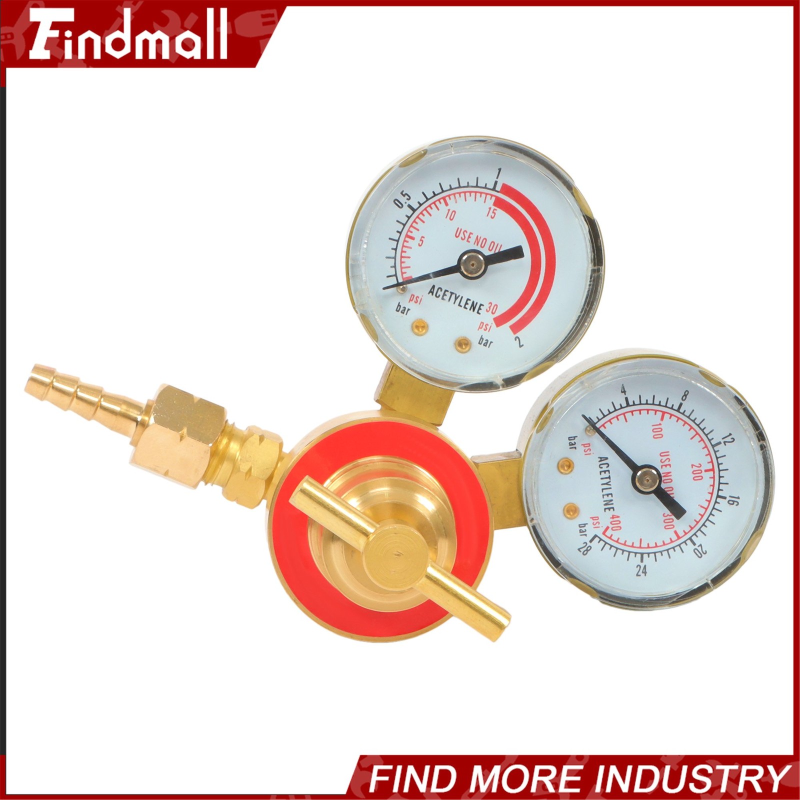 Welding Torch Acetylene Regulator Two Gauges CGA200 Durable Solid Brass Unit